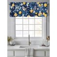 thumbnail image 4 of Lemon Bird Curtain Valances for Windows, Blue Yellow Pastoral Flowers Plant Summer Kitchen Valance Window Treatment, Light Filtering Block Curtains for Bathroom/Bedroom/Living Room 42'' x 12'', 4 of 9