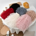 thumbnail image 6 of Generic Clearance Little Child Girls Short Ballet Tulle Tutu Skirt Mesh Short Skirt Princess Performance Skirt Sweet Skirt Elastic Ballet Dance Casual Loose Skirts (6-7 Years,Khaki), 6 of 8