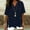 Navy, variant on Fnooota Cotton Linen T-shirts for Women, Casual V Neck Summer Side Slit Womens Tops Khaki Size S-2XL