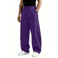 thumbnail image 2 of Mens Baggy Sweatpants Wide Leg Drawstring Long Joggers For Men Fall Fashion Casual Loose Fit Lounge Pants, 2 of 5