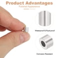 thumbnail image 3 of Uxcell Aluminum Crimping Loop Sleeve Wire Rope Stop Sleeve Round Crimp Ferrules for Wire Rope 0.14 inch, 3 of 7