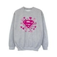 thumbnail image 1 of DC Comics Chandail à Logo pour Filles Superman avec Cœurs Roses et Étoiles, 1 of 3
