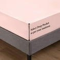 thumbnail image 4 of 4-Piece Full Sleeper Sofa Sheet Set, 100% Egyptian Cotton, 800 Thread Count, Fits 8" Deep Pull-Out Couch Mattress (54" x 72") - Pink Solid, 4 of 5