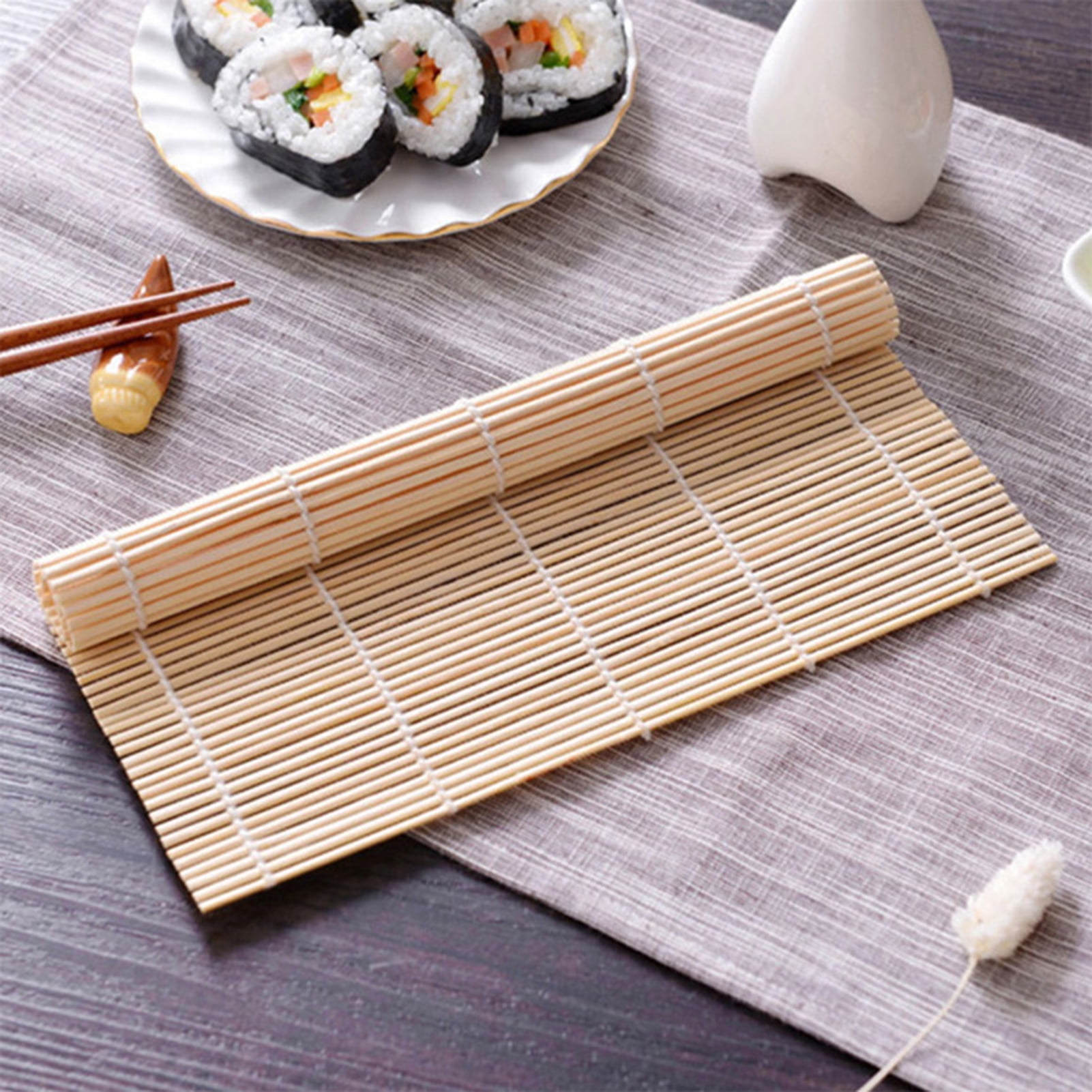 1pc Sushi Rolling Mat Non-Stick Sushi Making Tool Japanese Plastic Sushi  Rolling Maker Homemade DIY Sushi Plate Mat For Kitchen