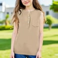 thumbnail image 2 of MEZZALL Girls Tops Tees & Shirts For Kids Stylish Sleeveless V-Neck Blouses For Girls 3-13 Years Trendy Toddler Wear, 2 of 6