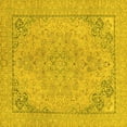 thumbnail image 1 of Ahgly Company Indoor Square Abstract Yellow Modern Area Rugs, 3' Square, 1 of 4