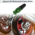 thumbnail image 2 of 10.5mm Motorcycle Slider Frame Aluminum Alloy Plastic Wheel Fairing Protection Crash Pad Protector Guard 43mm 170mm Bolt Green 1 Set, 2 of 7