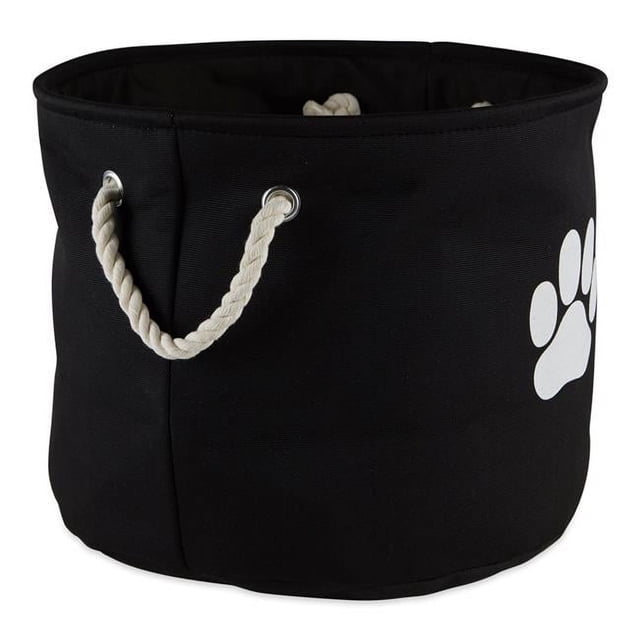 Design Imports CAMZ12483 Patte Ronde Polyester Animal Bin&44; Noir - Petit