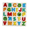 thumbnail image 1 of Rompecabezas de madera de colores para niños pequeños, juego de emparejamiento de habilidades motoras para aprendizaje temprano Tablero de alfabetos L, 1 of 9