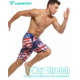 thumbnail image 2 of 9 Inch Men Swim Trunks 2 in 1 with Compression Breathable Liner Quick Dry Stretch Zipper Pockets Summer Beach Shorts for Cruise Beach Pool Board, 2 of 6