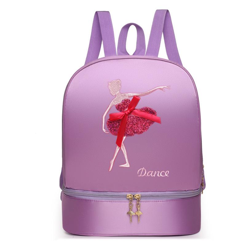 CC Toy Double Shoulder Ballet Bag for Girl Ballerina Dance Bag for Kids Latin Dancing Storage