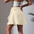 thumbnail image 5 of BUIGTTKLOP Mini Skirts for Women Wrap Short Skirt High Waisted Beach A Line Skirt Soft Casual Ruffle Cute Skirts, 5 of 6