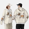 thumbnail image 4 of Balery Brown Cat Cartoon Sudadera ligera de manga larga con capucha y protección solar UPF 50+ para hombre y mujer, ideal para pesca y running-XX-Large, 4 of 7