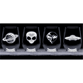 thumbnail image 2 of C&M Personal Gifts 17 oz Space Alien Stemless Wine Glasses Set of 4, 2 of 4