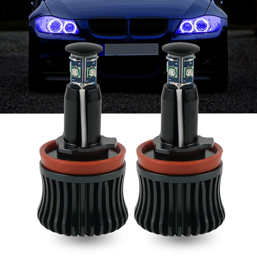 2x LED Eyes Halo Ring for BMW 3 Series E90 E91 E92 E93 Blue Bulbs - Walmart.com