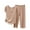 Khaki, variant on LIaqionyy 2 Piece Sets for Women Summer Short Sleeve Tops and Elastic Waisted Pants Lounge Comfy Loungewear Suit