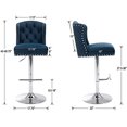 Swivel Stools Set of 1 Modern Velvet Adjustable Counter Height Stools