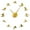 Gold, variant on Skiing Sports Silhouette Frameless Wall Clock Stickers, DIY Modern Decorative Clocks for Living Room, Bedroom, Office - Easy to Install, Large 3D Clock Design (Black,37in)