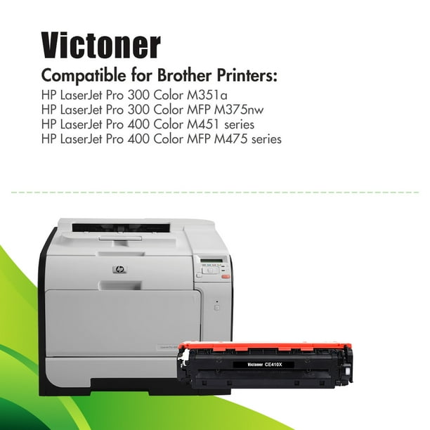 Victoner 5-Pack Compatible Toner for HP CE410X 305X Use With HP LaserJet Pro HP LaserJet Pro 300 M351A MFP M375nw Work for 400 Color M451 series MFP M475 2 *