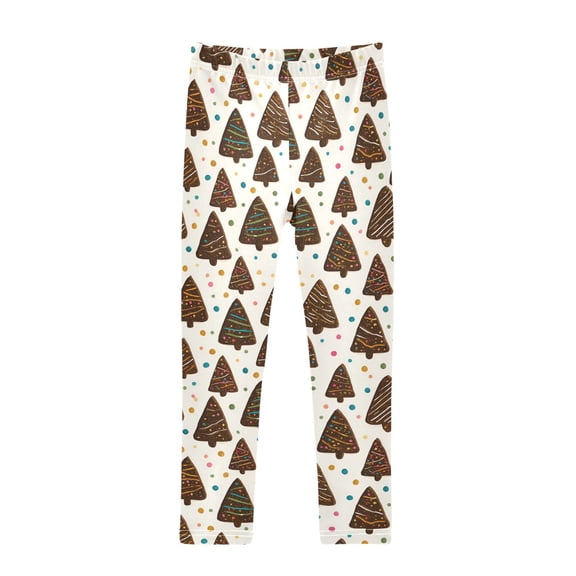 joogoo Girls' Leggings Christmas Chocolate Tree Yoga Pants 6T