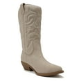 thumbnail image 4 of Soda Women Cowgirl Cowboy Western Stitched Boots Pointy Toe Knee High Reno-S Beige Sand 10, 4 of 4