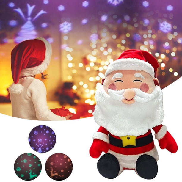 Proyección Con Forma De Papá Noel De Navidad, Lámpara De Proyector De Música Con Estrella De Peluche, Regalo De Juguete Para Año Nuevo Y Navidad Sweethay HA044212-01