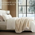 thumbnail image 4 of EVERGRACE Luxury Soft Faux Chinchilla Fur Throw Blanket for Couch, Warm Thick Heavy Winter Throw Blanket 1220GSM for Bed, Fluffy Cozy Mink Blanket with Reversible Velvet, Arctic White, 50''x60'', 4 of 8