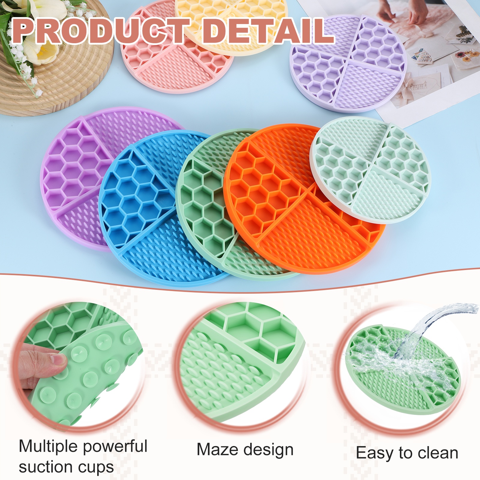 Uxcell Slow Feeder Dog Bowls, Puzzle Slow Eater Dog Food Bowl, (Grass Green & Diameter: 6.3"), Intended for Fast Eater Small / Medium Dogs / Helps Prevent Abdominal Gas Anti-Choking