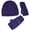 Purple, variant on N'Ice Caps Women's Heather Yarn Knit Hat and Open Finger Wrist Glove Set - Adults Ladies Black