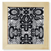 eu black white patternrococo style Square Picture Frame Wall Tabletop Display