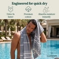 thumbnail image 3 of CLOUDSCAPE Turkish Beach Towel Set of 6 Oversized Premium Towels 39"x71" Bulk Beach Towel with Hanging Loop, Lightweight, Sand Free, Quick Absorbent, Beach Accessories for Summer- Multicolor4, 3 of 9