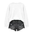 thumbnail image 5 of Womens Sweatshirt Casual Coffee Ghost Pumpkin Graphic Crew Neck Long Sleeve Pullover Cutecore Streetwear Halloween Top Fall Spring Outfits White 2XL, 5 of 6
