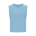 thumbnail image 4 of MHOSTAFH Girls Athletic Tank Tops Solid Color Sleeveless Shirts Summer Workout Tennis Yoga Running Tops, 4 of 9