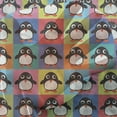 thumbnail image 3 of Penguin Tulle Curtains with Rod Pocket, Rainbow Colored Checkered Squares Pattern with Arctic Animal Cartoon Character, Sheer Drape for Wedding Party 2 Panels, 7 Sizes, Multicolor, by Ambesonne, 3 of 3