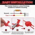 thumbnail image 4 of Uxcell 100W 5K Ohm Resistencias de Carga de Aluminio Reemplazo Automotriz con Clips de Cable Rápido para Arreglar Luz de Señal LED Parpadeante Bombilla LED Dorada 2pcs, 4 of 6
