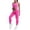 Hot Pink, variant on GJSYRH Workout Sets for Women Two Piece Outfits Seamless High Waist Leggings Yoga Crop Tops Athletic Sports Gym Sets