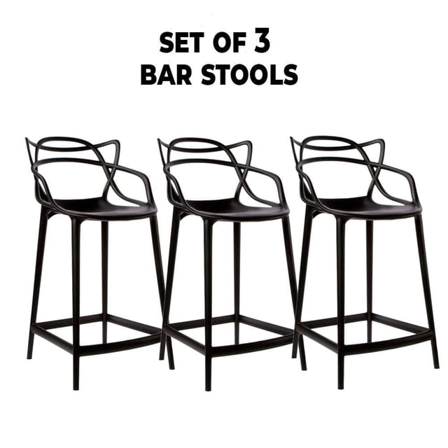 Heavenly Collection Plastic Counter Stool SET OF 3