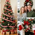 thumbnail image 4 of Christmas Plaid Ribbon Wired, Gingham Ribbon for Holiday Party Xmas Tree Decoration Gifts Wrapping Wreath Bow DIY Crafts Making Supplies Farmhouse Home Decor, 4 of 7