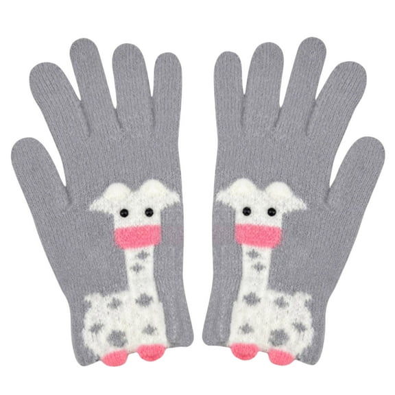 RUISINERY 1pair Touchscreens Plush Knitted Gloves Thick Warm Mittens Women Winter Mittens for Daily Commutes