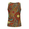 thumbnail image 4 of LEAVINGSUO Tank Tops for Women under $5 Womens Tank Summer Printed Buttons Sleeveless V-Neck Casual Blouse Button Tunic Tops Multicolor S, 4 of 4