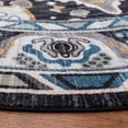 thumbnail image 4 of Safavieh Riviera Ulysses Medallion Polyester Machine Washable Area Rug, Gray/Light Blue, 6'7" x 6'7" Round, 4 of 12