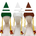 thumbnail image 3 of Delayuji Double Ponytail Hat Women Bavarian Dough Braid Costume Dress Hat Adjustable One Size Cosplay Carnival Oktoberfest Party Decorative Braid Hat, 3 of 4