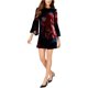 thumbnail image 1 of Trina Turk Vestido recto de terciopelo para mujer, Negro, 8, 1 of 1