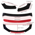 thumbnail image 2 of Universal coche parachoques delantero labio cuerpo Kit Spoiler Splitter difusor 4 Uds rojo blanco fibra de carbono Canard Splitter Abs plástico, 2 of 3