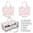 thumbnail image 2 of Large Capacity Tote Bag,Pink Baseballs with Bows Pattern Handbag Fashion Luxury Tote Bag,15.7"x13"x 5.1" Inches,Laptop Compatible, 2 of 6