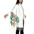 thumbnail image 4 of Cauagu Guomei doctor Print Women Wrap Shawl tassels Scarves Retro Scarf 77.6"X28.3", 4 of 8