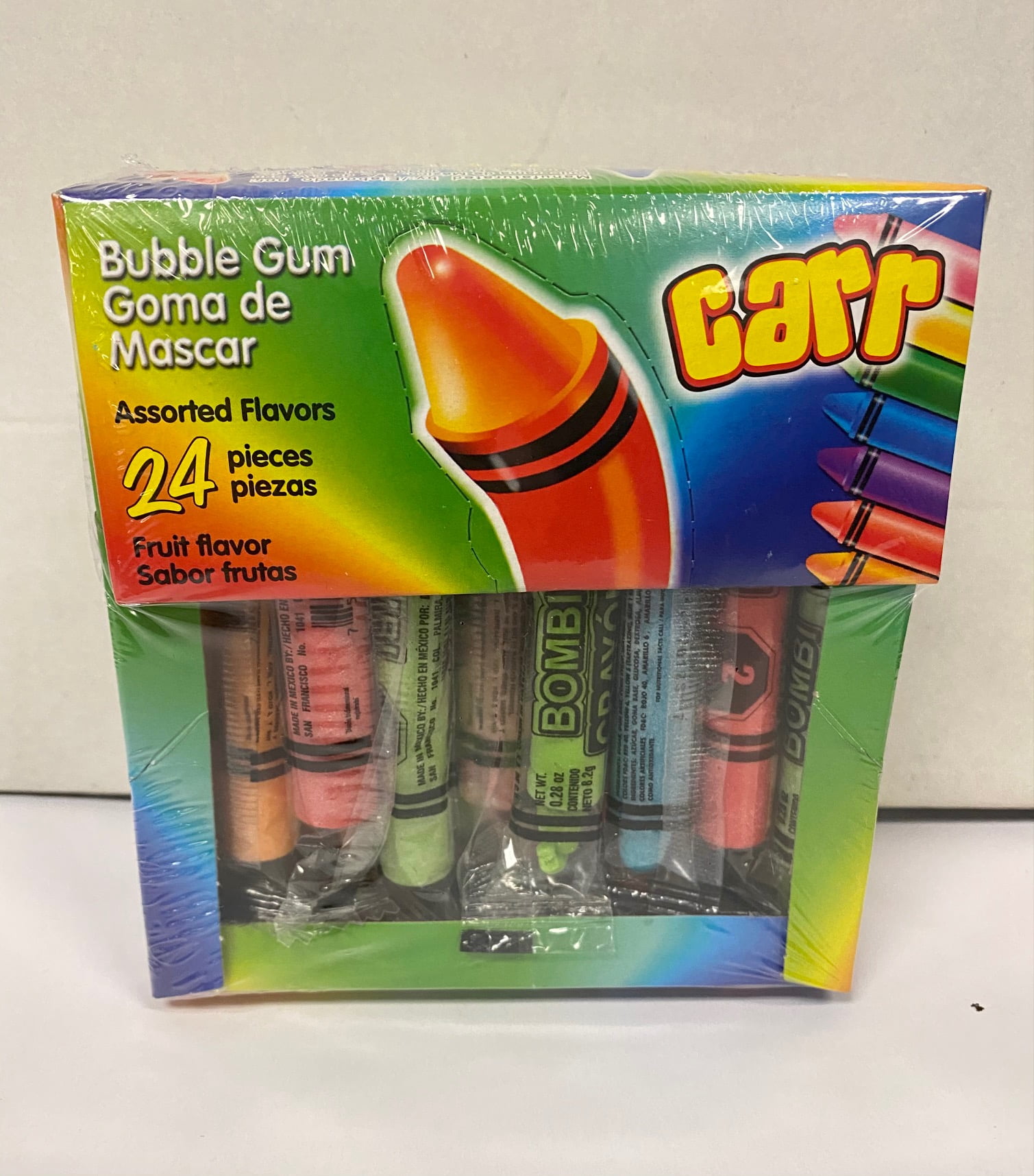 carr Bombi Crayon bubble gum 24 pieces