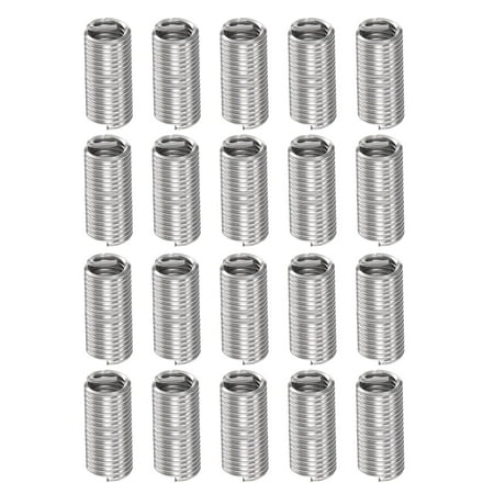 

Uxcell 20 Pack 5/16 24 UNF 3D 23.7mm 304 Stainless Steel Helical Wire Threaded Inserts