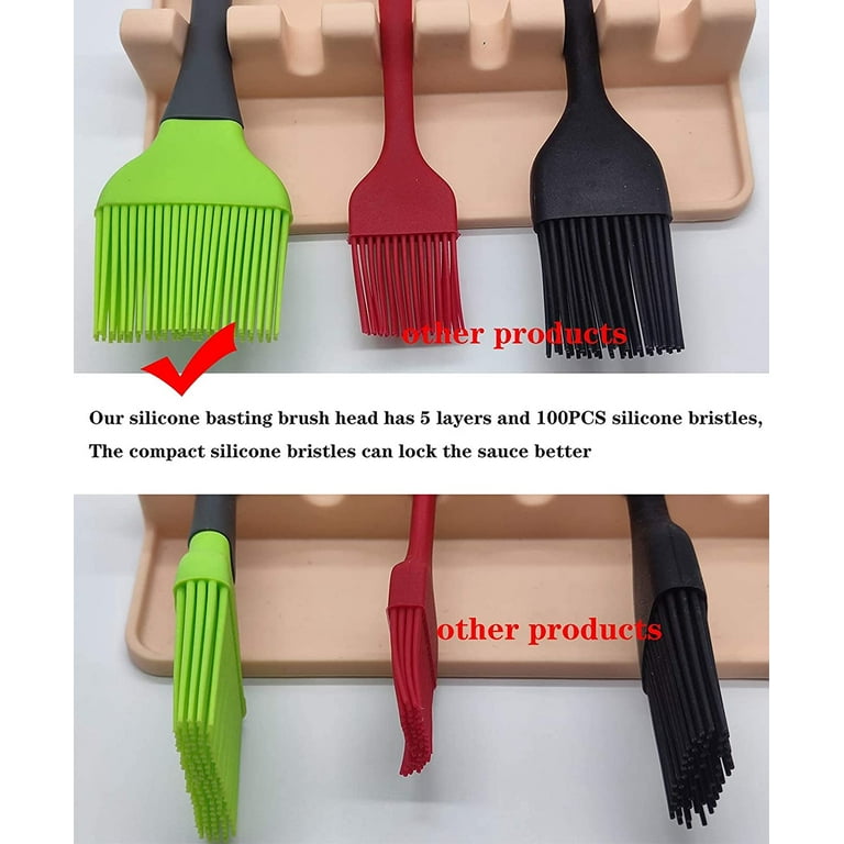 Basting Brush for Cooking,Silicone Pastry Brush for Baking and  Grilling,Long Handle Kitchen Cooking Brush Set, Food Brush,Oil Brush,BBQ  Brushes for Sauce. 