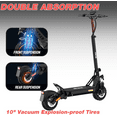 thumbnail image 4 of RCB D5PRO Electric Scooter Adult,1600W Peak Motor, 48V27Ah Battery, Up to 80 Miles Range, 10"Anti-Flat Off-Road Tires, Dual Brakes&Dual Suspension, Foldable Commuter Scooter with App & NFC, 4 of 11